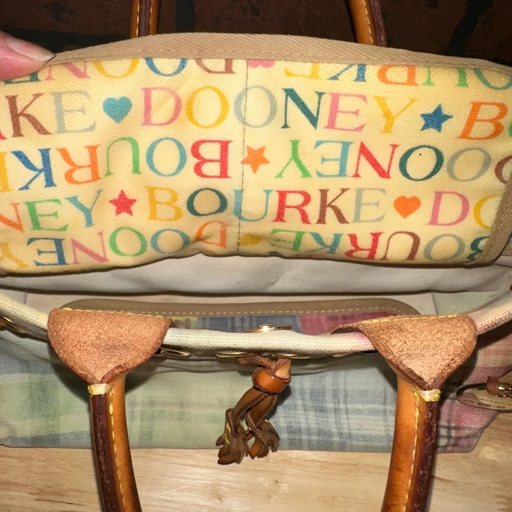 Dooney and Burke Madras Plaid Picnic Ant Print Purse